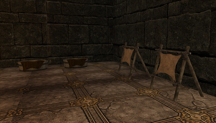 Leather tanning baths and racks